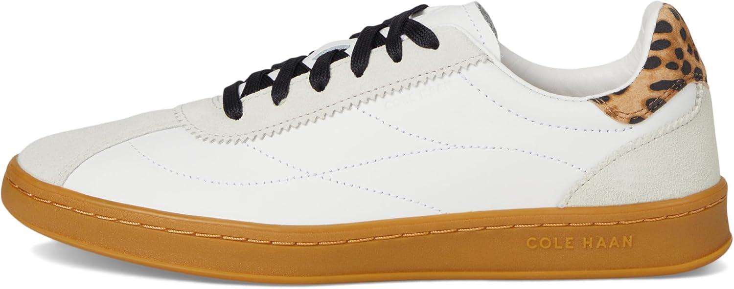 image:imageCole Haan Womens Grand Crosscourt BrynnWhiteSilver Birch SuedeLeopard SuedeGum