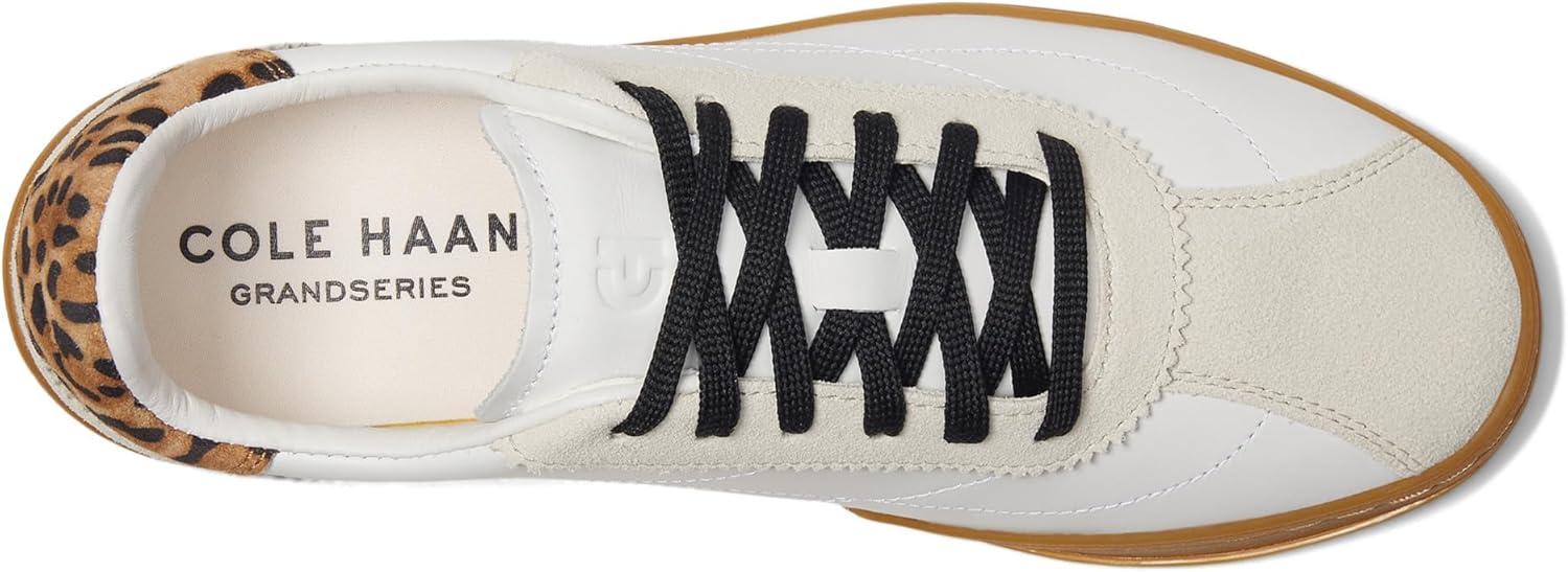 image:imageCole Haan Womens Grand Crosscourt BrynnWhiteSilver Birch SuedeLeopard SuedeGum