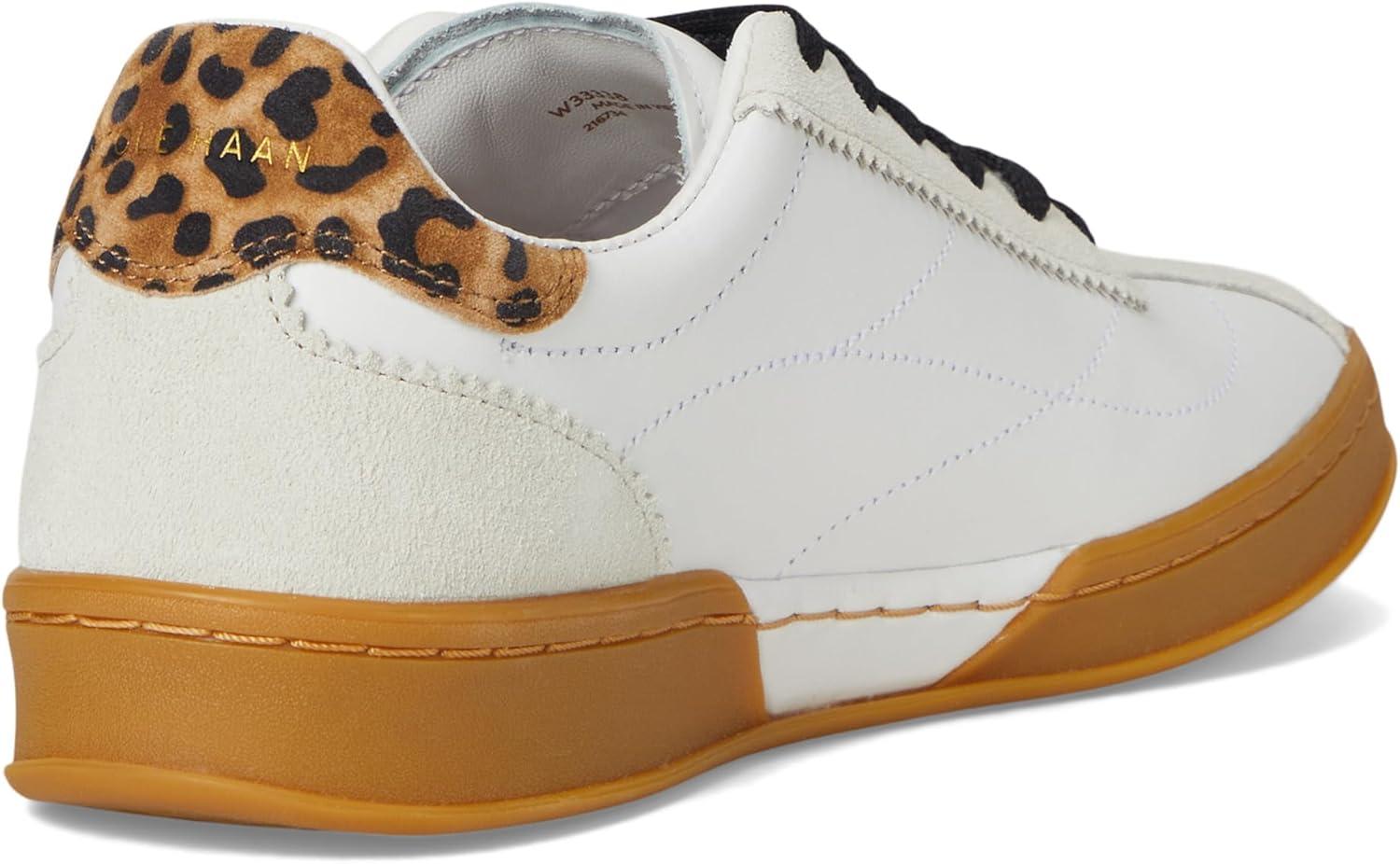 image:imageCole Haan Womens Grand Crosscourt BrynnWhiteSilver Birch SuedeLeopard SuedeGum