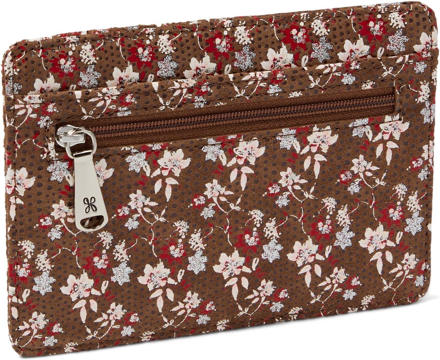image:imageHOBO Euro Slide Leather Wallet with Passport Holder for Travel Card and Cash Organizer and Zipper Pocket NaturalDitzy Print