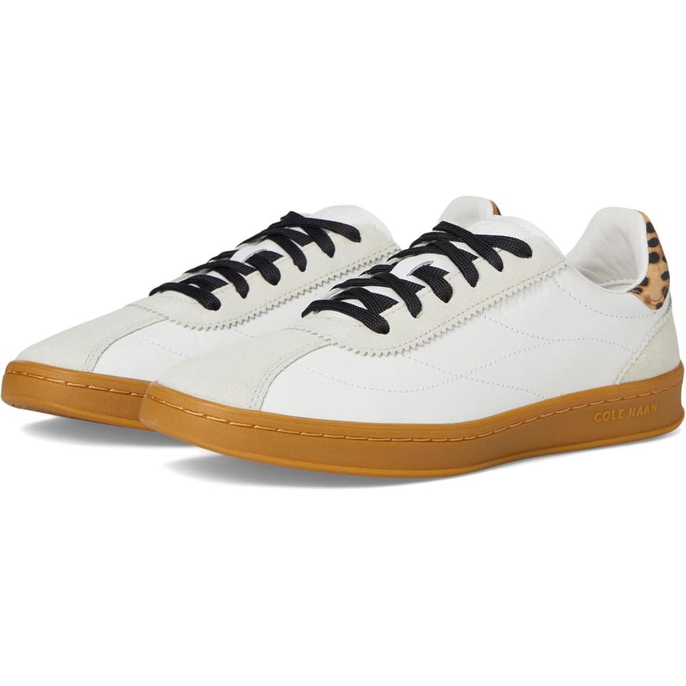 image:imageCole Haan Womens Grand Crosscourt BrynnWhiteSilver Birch SuedeLeopard SuedeGum