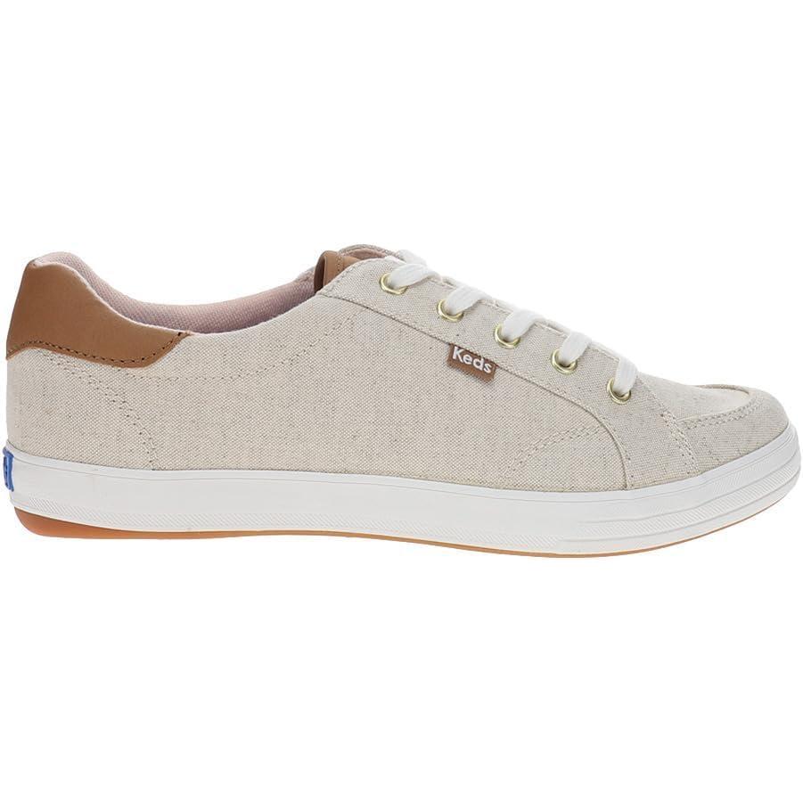 image:imageKeds Womens Center Iii Undyed Canvas Lace Up Sneakers Shoes Casual  BeigeNatural Undyed Canvas