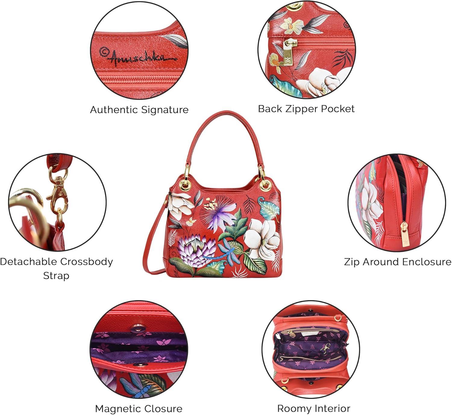 image:imageAnuschka Satchel with Crossbody Strap708Abstract Leopard