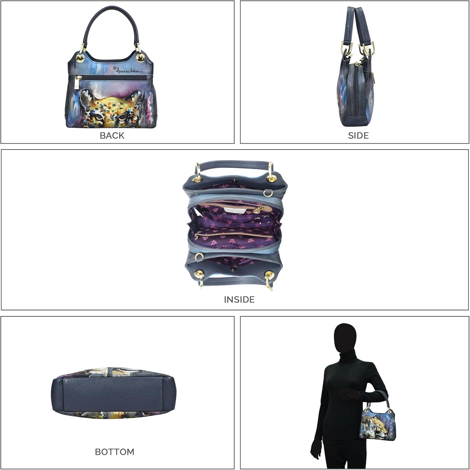 image:imageAnuschka Satchel with Crossbody Strap708Abstract Leopard