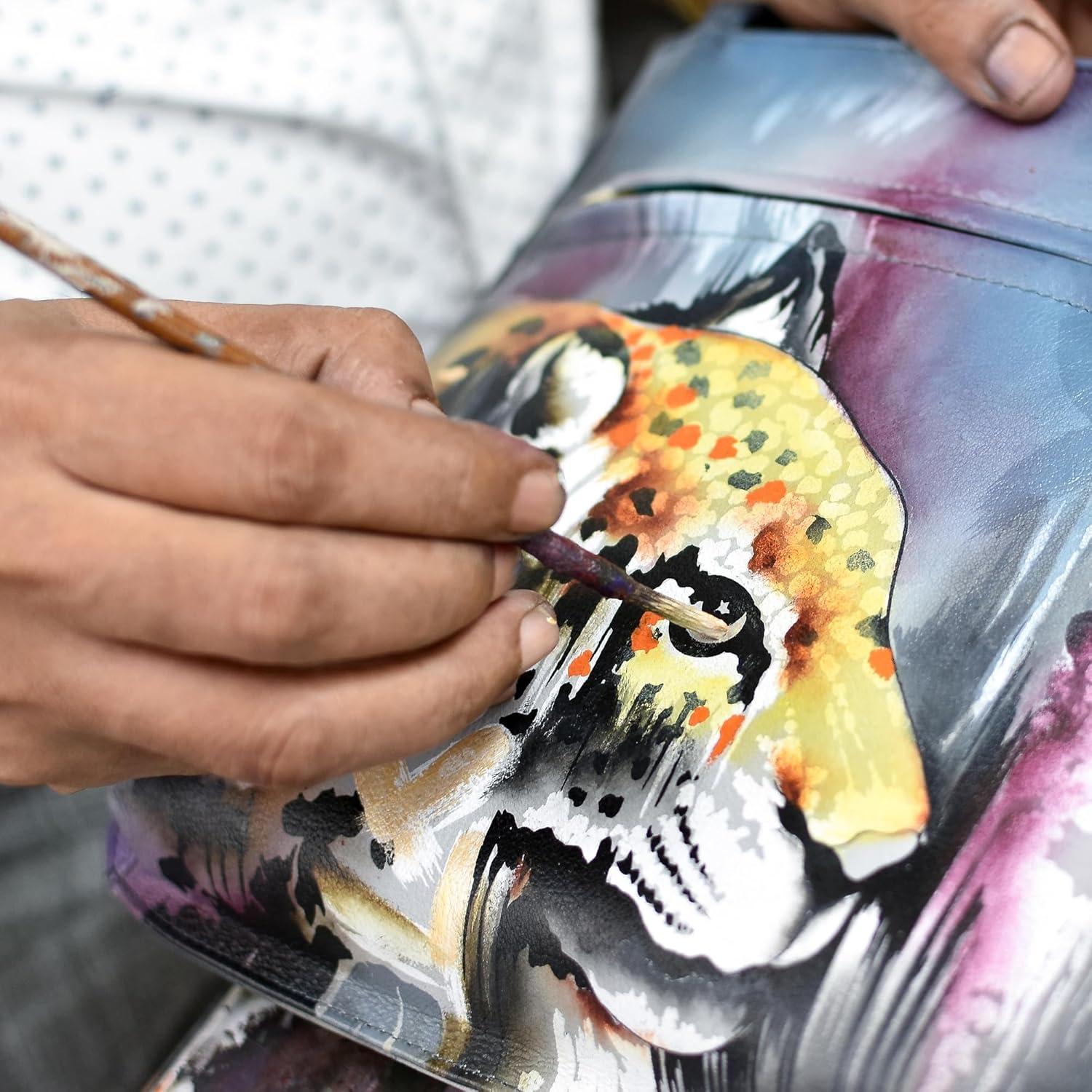 image:imageAnuschka Satchel with Crossbody Strap708Abstract Leopard