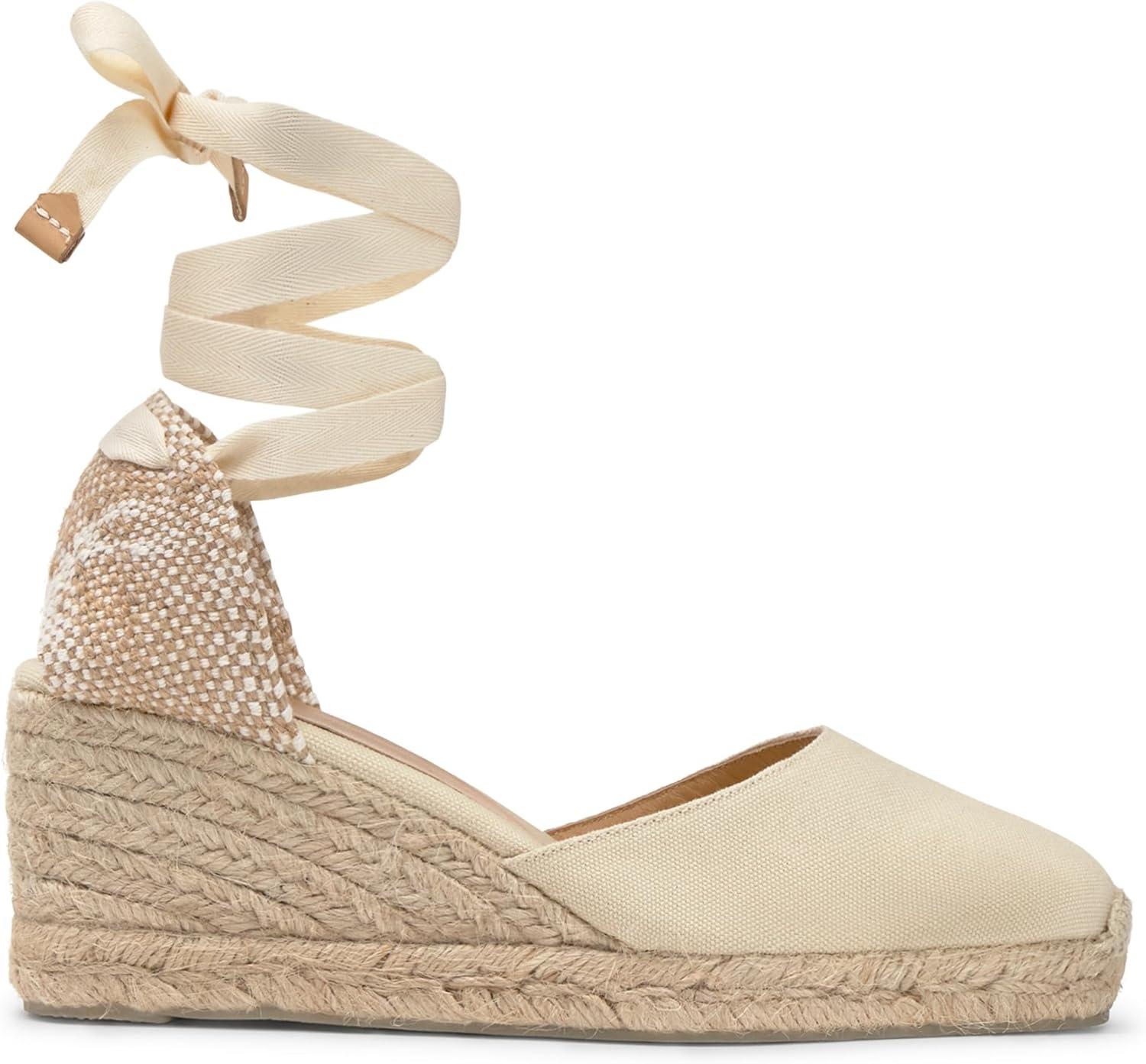 image:imageCastaer Espadrille with Wedge Carina Made in Canvas 7 cm WomanBlack Black 100