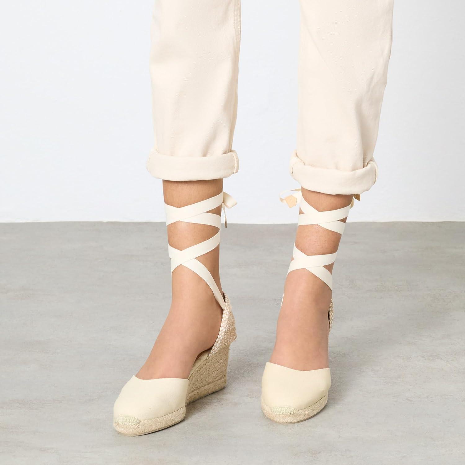 image:imageCastaer Espadrille with Wedge Carina Made in Canvas 7 cm WomanIvory