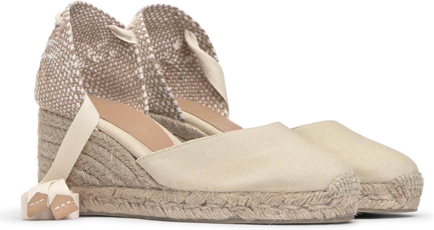 image:imageCastaer Espadrille with Wedge Carina Made in Canvas 7 cm WomanIvory