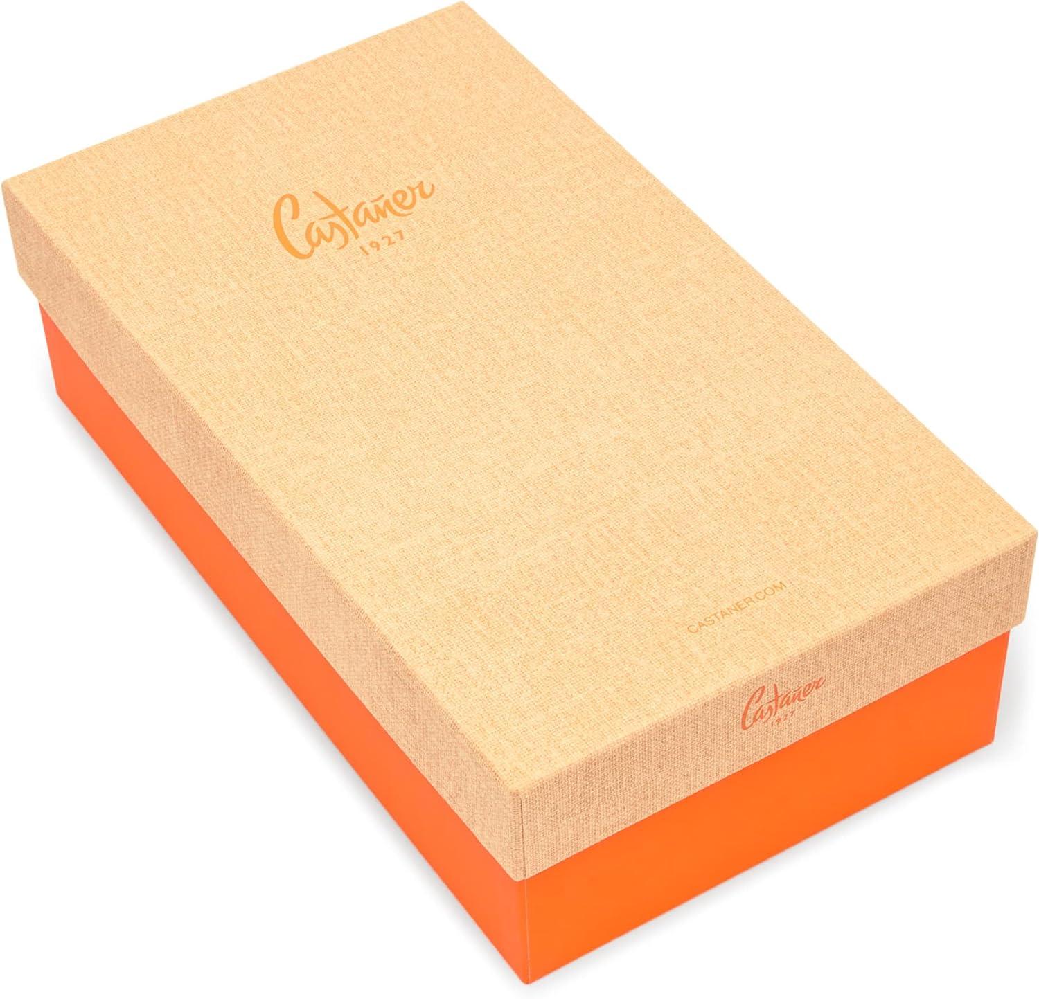 image:imageCastaer Womens Espadrille Heel Chiara Ecru Embossed in RASE with Bow Closure and Height of 11 cm Size 39Black