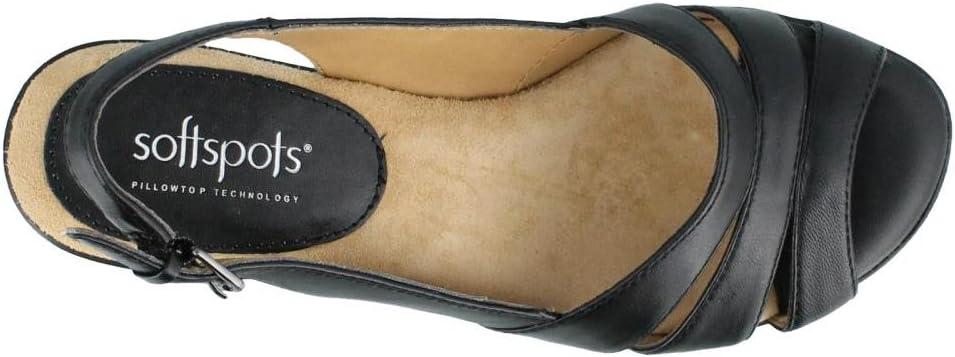 image:imageComfortiva Neima Soft Spots Sandals for Women Smooth Lining Slingback Strap HandPainted Sleek Heels Black Velvet Sheep Nappa 95 N AA