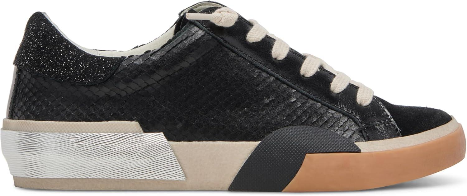 image:imageDolce Vita Womens Zina SneakerOnyx Embossed Leather