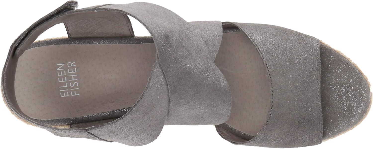 image:imageEileen Fisher Womens Willow 3Pewter Metallic Suede