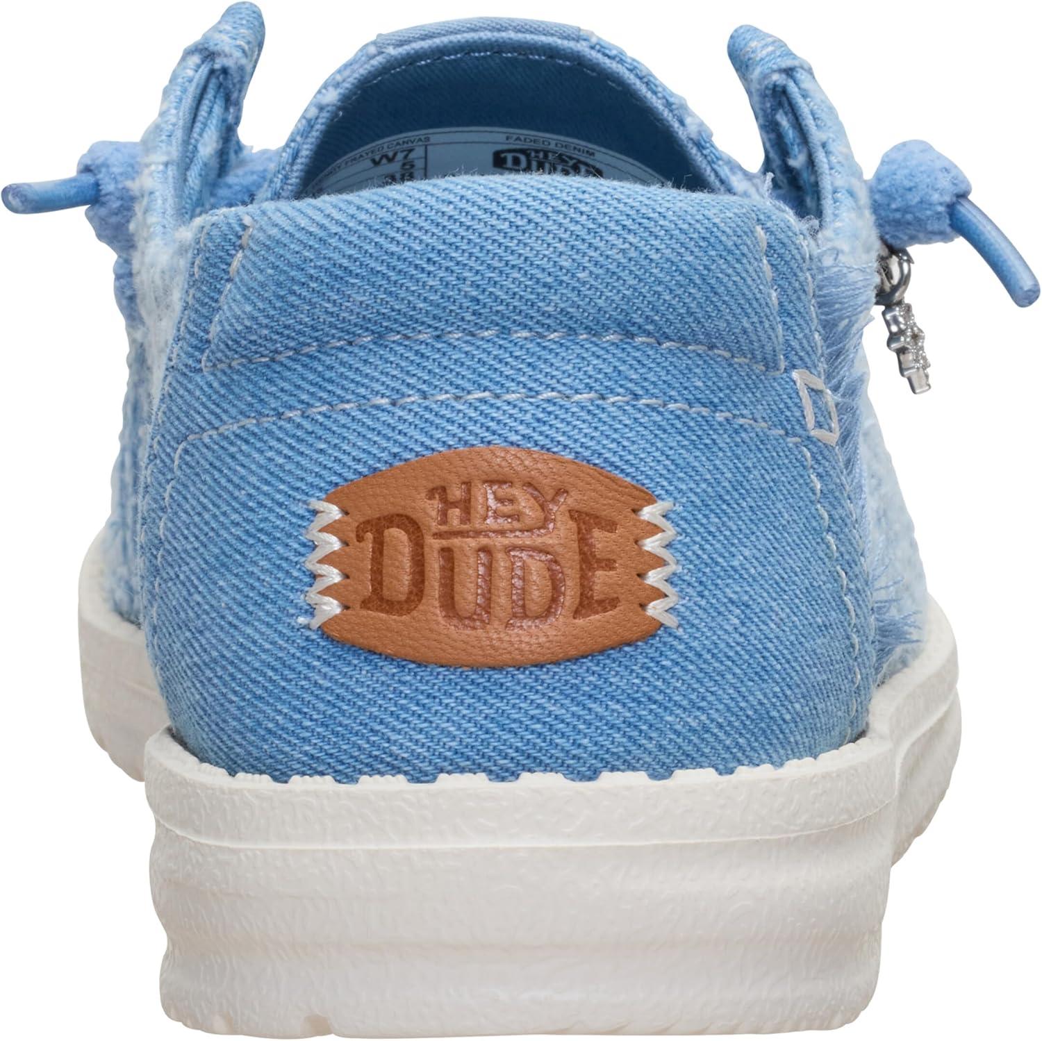 image:imageHEYDUDE Wendy Frayed CanvasFaded Denim
