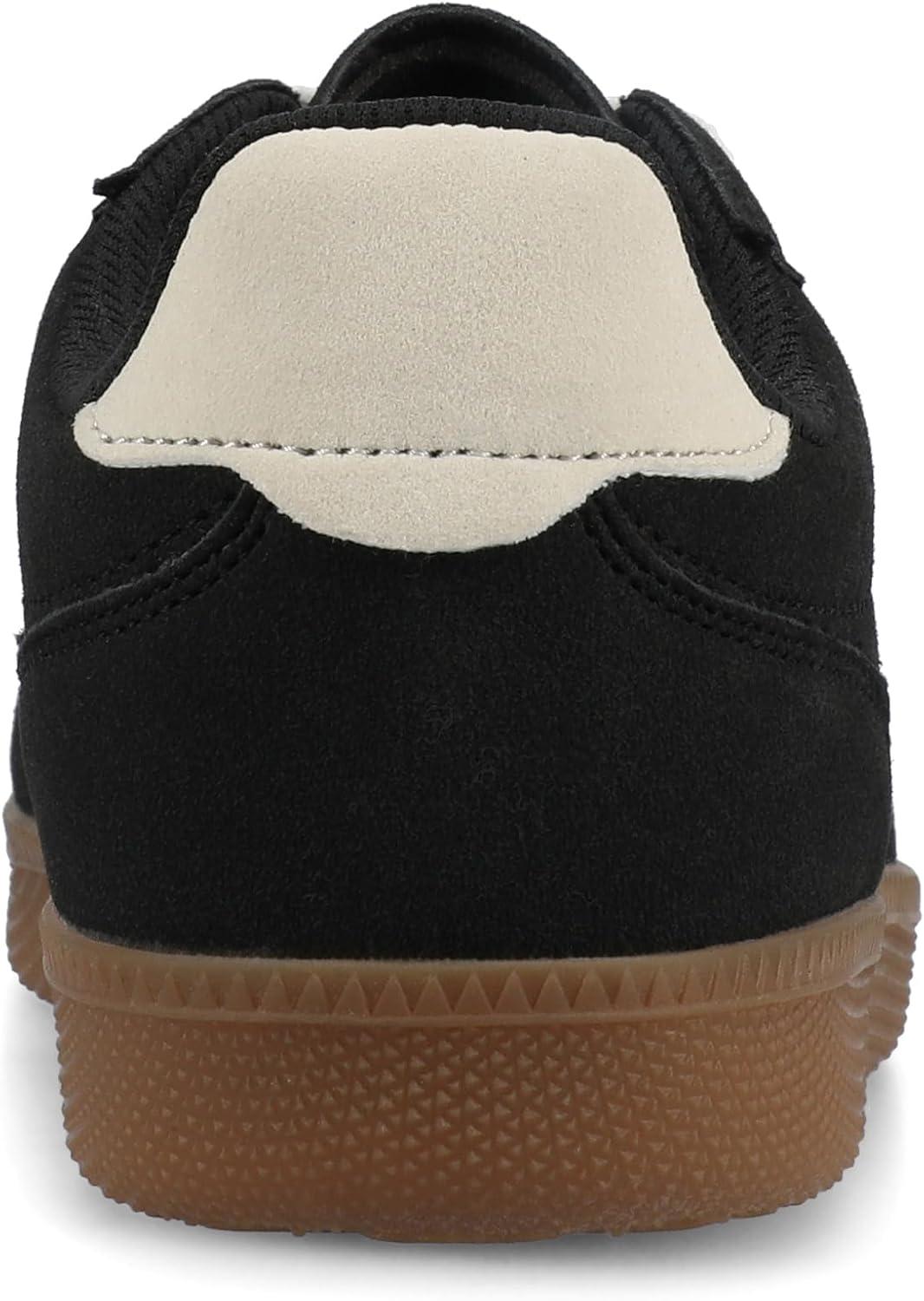 image:imageJournee Womens Cushioned footbeds Lummie Casual Sneaker Walking Shoe Round Toe Faux Leather lace upBlack