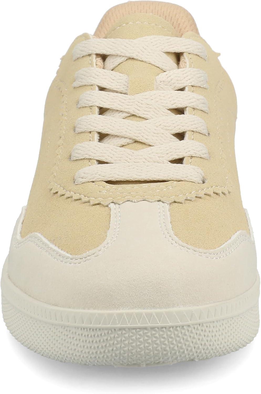 image:imageJournee Womens Cushioned footbeds Lummie Casual Sneaker Walking Shoe Round Toe Faux Leather lace upTan