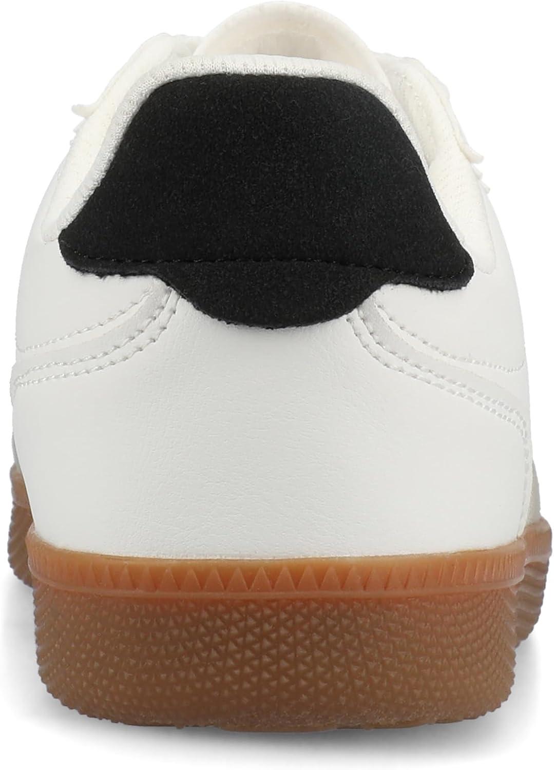image:imageJournee Womens Cushioned footbeds Lummie Casual Sneaker Walking Shoe Round Toe Faux Leather lace upWhite
