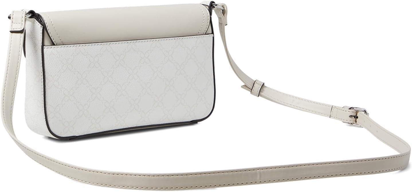 image:imageNine West womens Bowie Mini Crossbody FlapWhite Logo