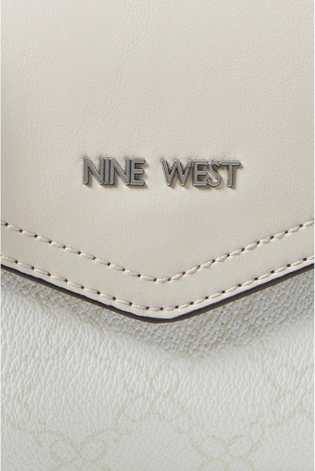image:imageNine West womens Bowie Mini Crossbody FlapWhite Logo