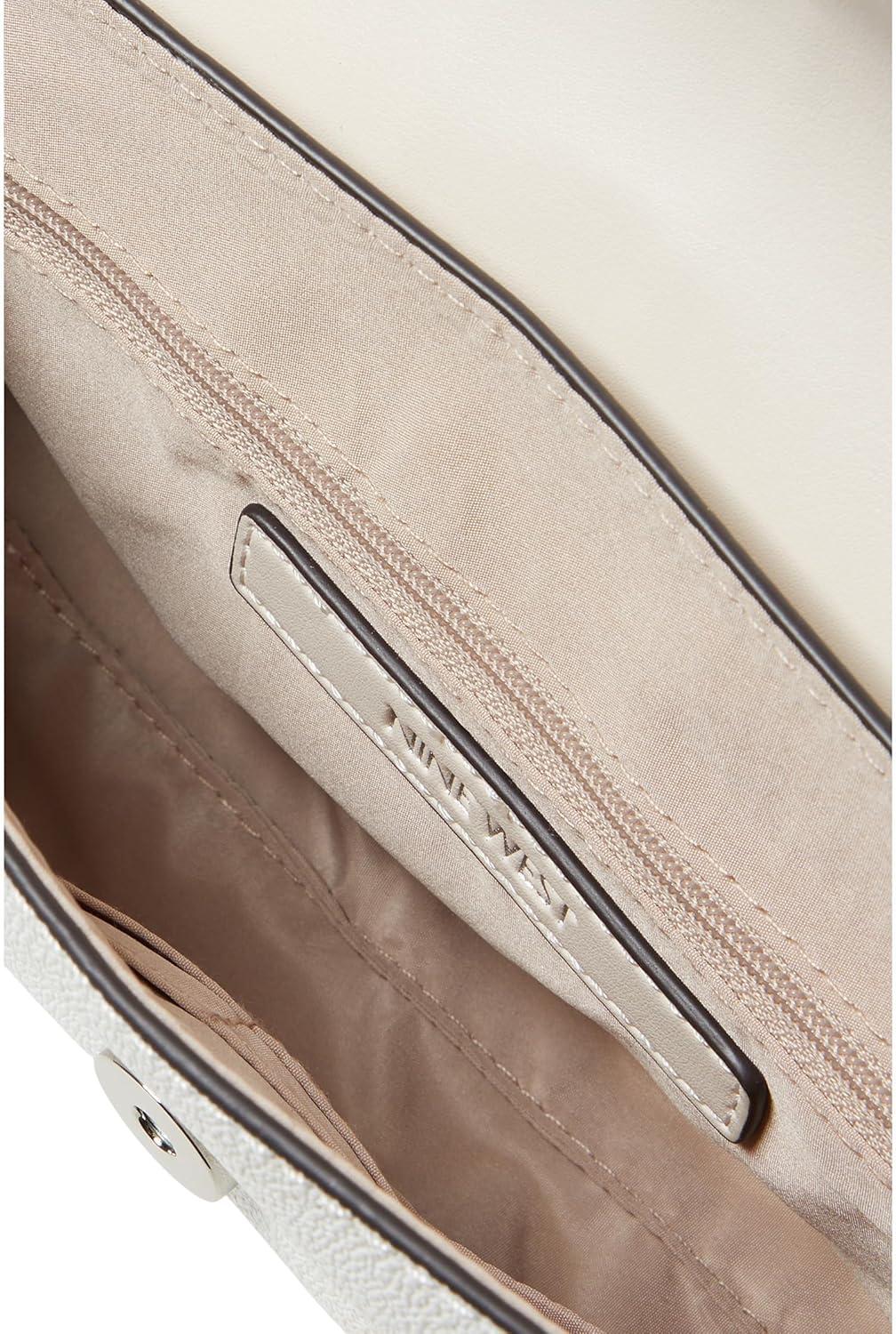 image:imageNine West womens Bowie Mini Crossbody FlapWhite Logo