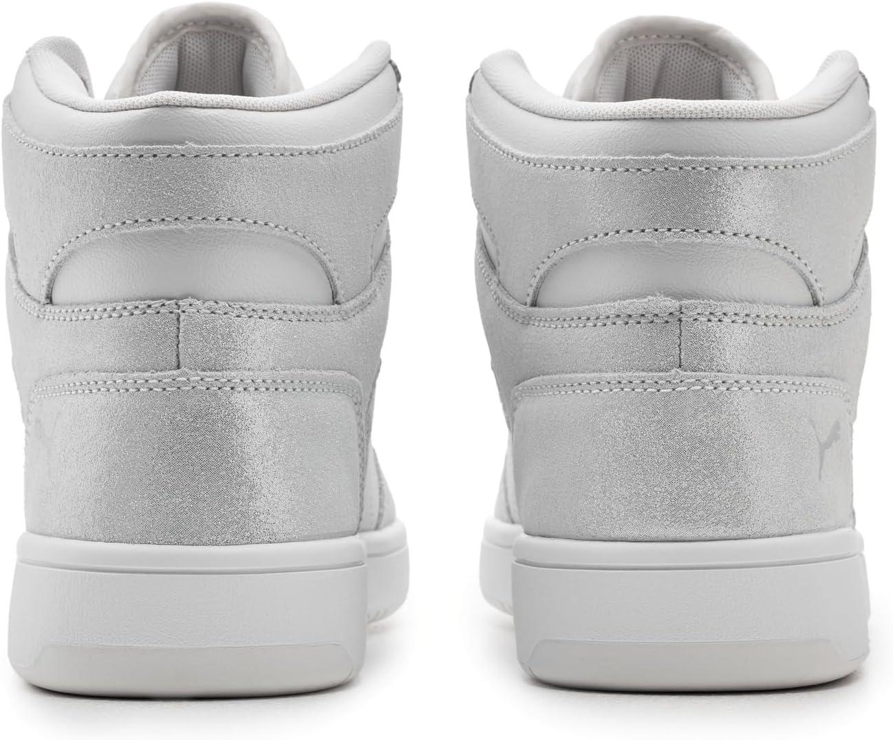 image:imagePuma Womens Rebound Layup Luster Mid ShoesFeather GraySilver MistPuma Silver
