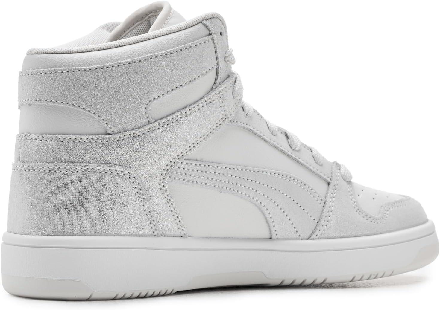 image:imagePuma Womens Rebound Layup Luster Mid ShoesFeather GraySilver MistPuma Silver