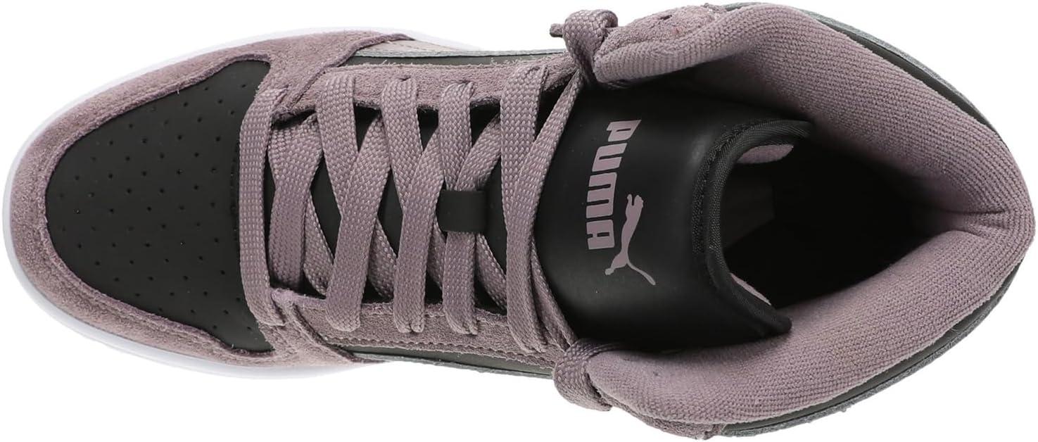 image:imagePuma Womens Rebound Layup Luster Mid ShoesPuma BlackPlum Jam