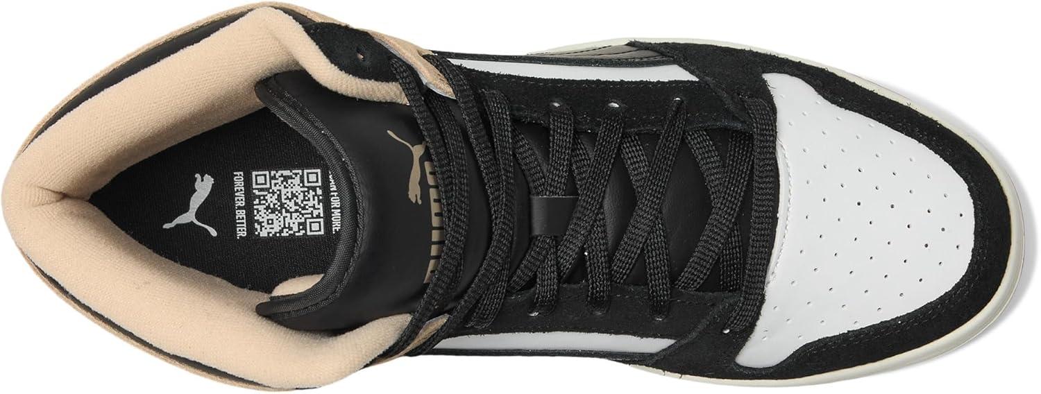 image:imagePuma Womens Rebound Layup Luster Mid ShoesPuma WhitePuma BlackCashew