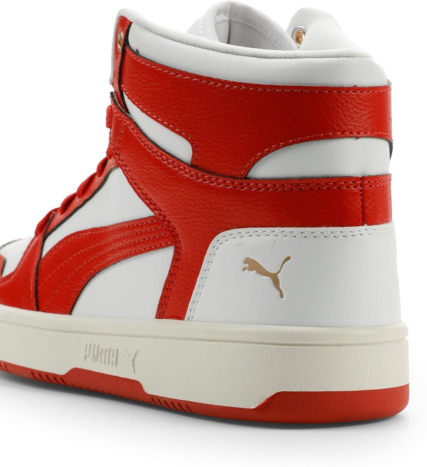 image:imagePuma Womens Rebound Layup Luster Mid ShoesPuma Whitecandy Applepuma Gold