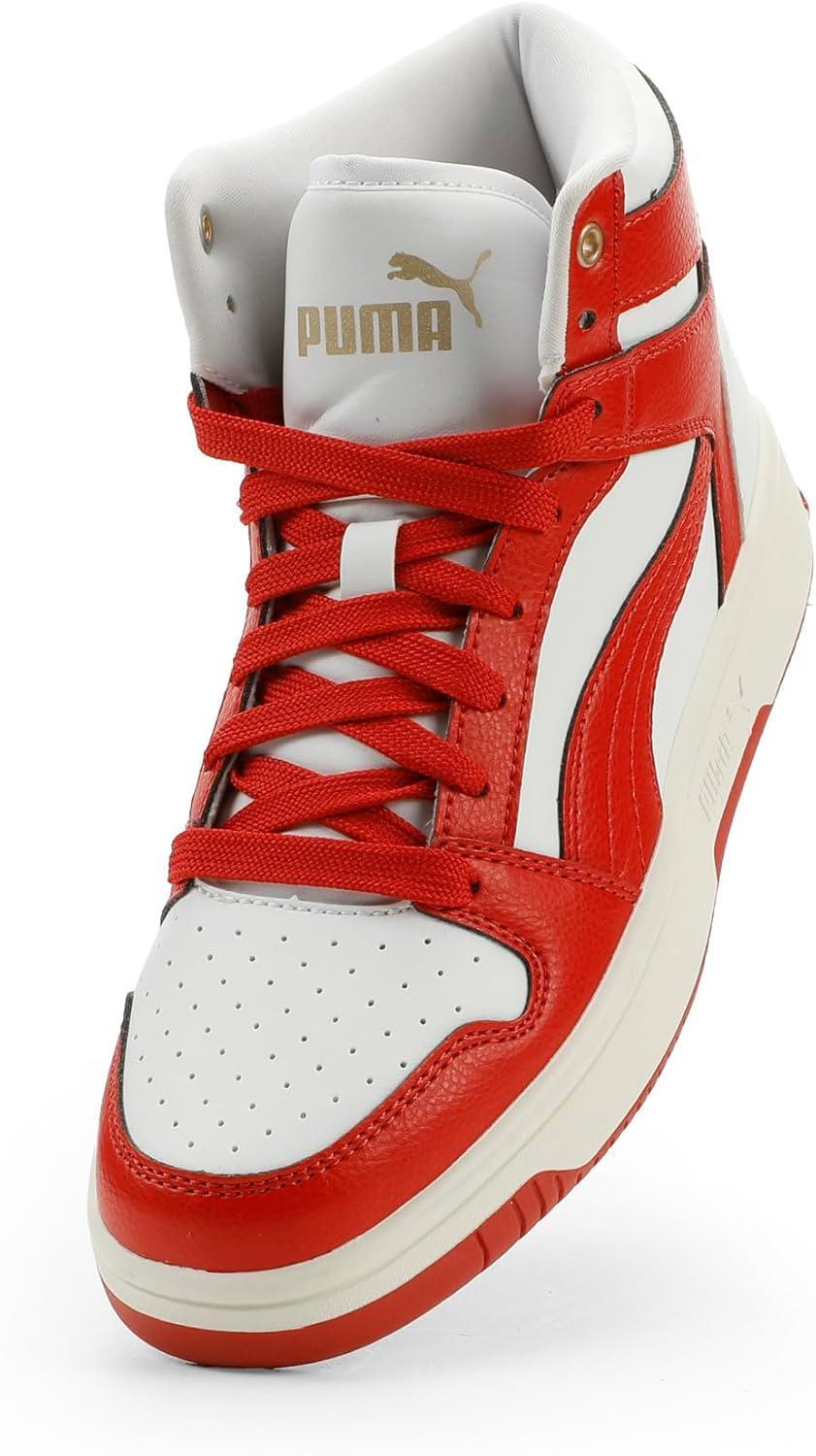 image:imagePuma Womens Rebound Layup Luster Mid ShoesPuma Whitecandy Applepuma Gold