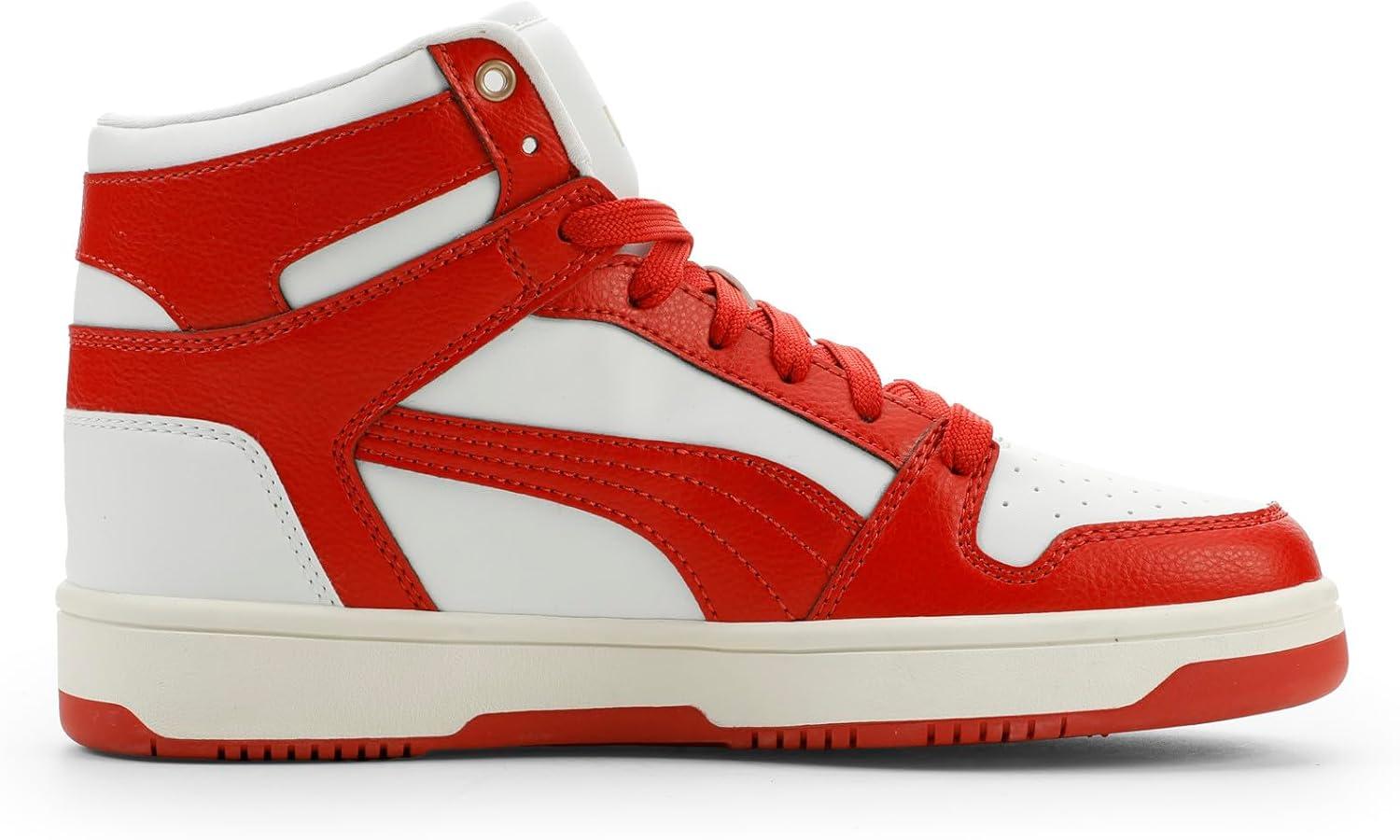 image:imagePuma Womens Rebound Layup Luster Mid ShoesPuma Whitecandy Applepuma Gold