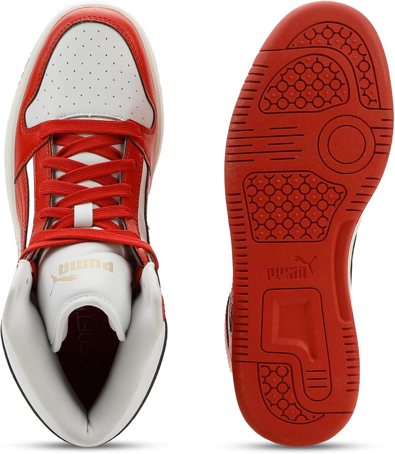 image:imagePuma Womens Rebound Layup Luster Mid ShoesPuma Whitecandy Applepuma Gold
