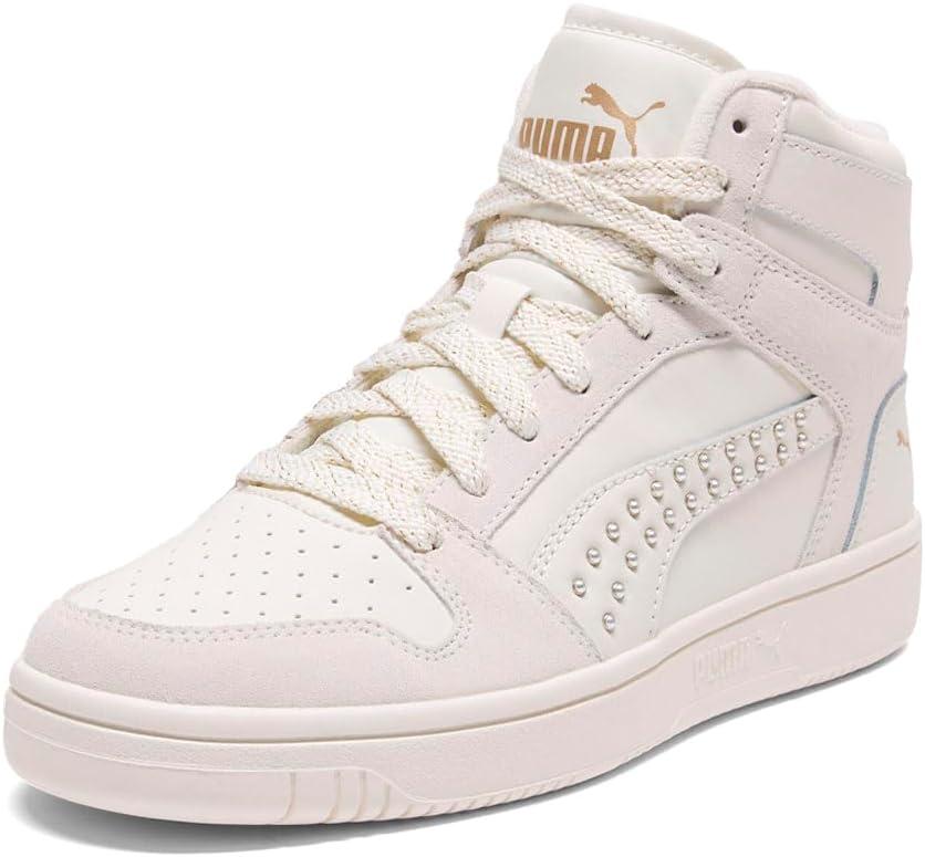 image:imagePuma Womens Rebound Layup Luster Mid ShoesWarm WhiteGold