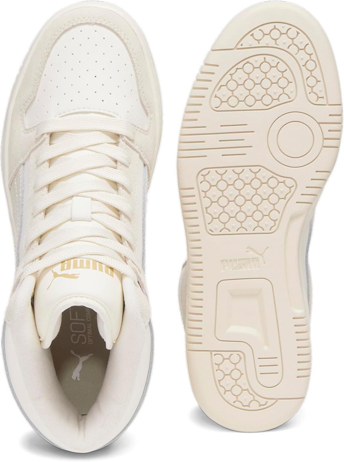 image:imagePuma Womens Rebound Layup Luster Mid ShoesWarm Whitealpine Snowsugared Almond