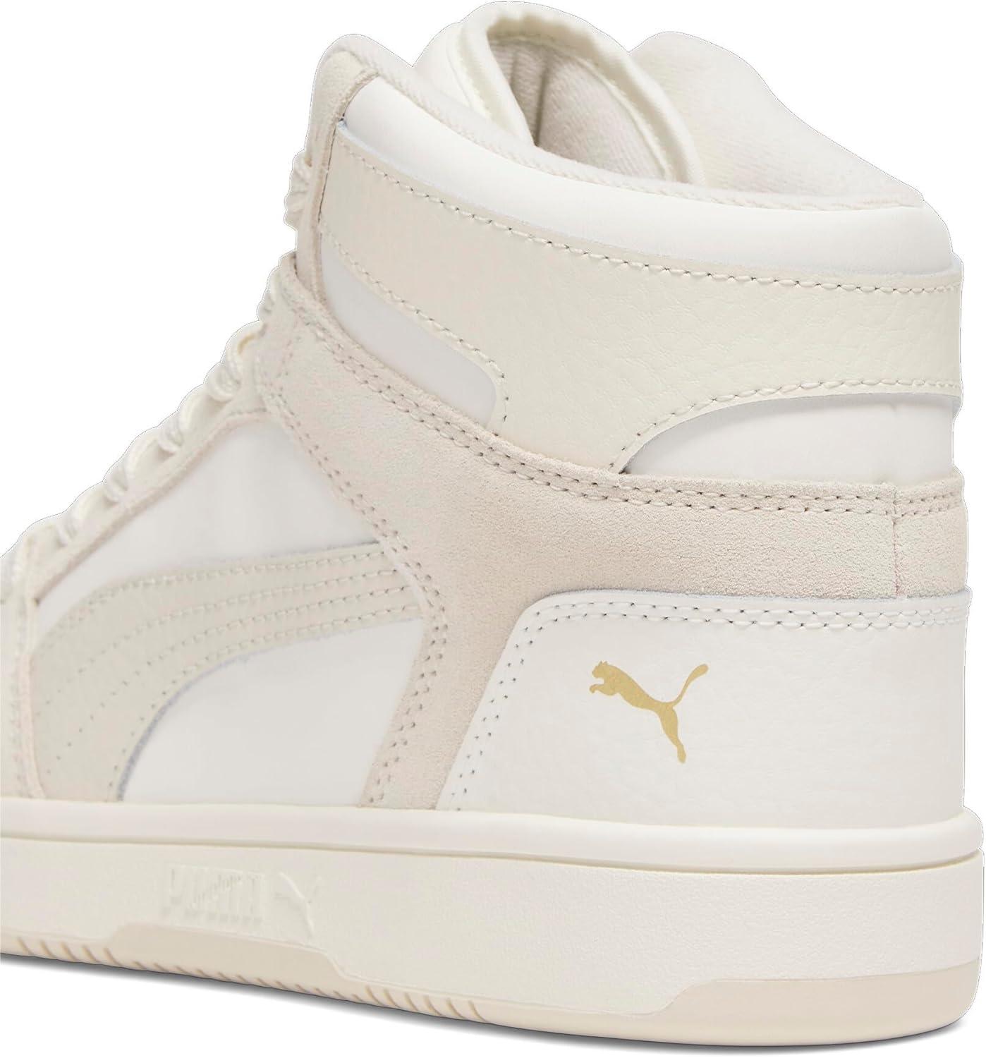 image:imagePuma Womens Rebound Layup Luster Mid ShoesWarm Whitealpine Snowsugared Almond