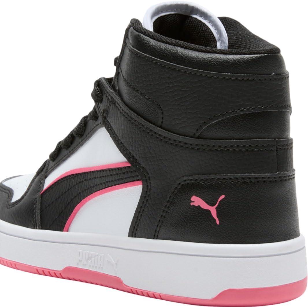 image:imagePuma Womens Rebound Layup Luster Mid ShoesWhiteBlackMagic Rose