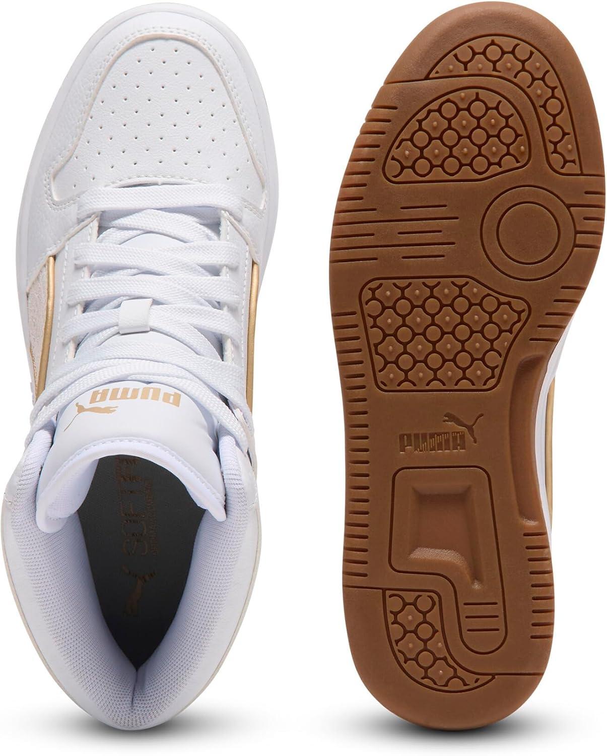 image:imagePuma Womens Rebound Layup Luster Mid ShoesWhitegold Ah25