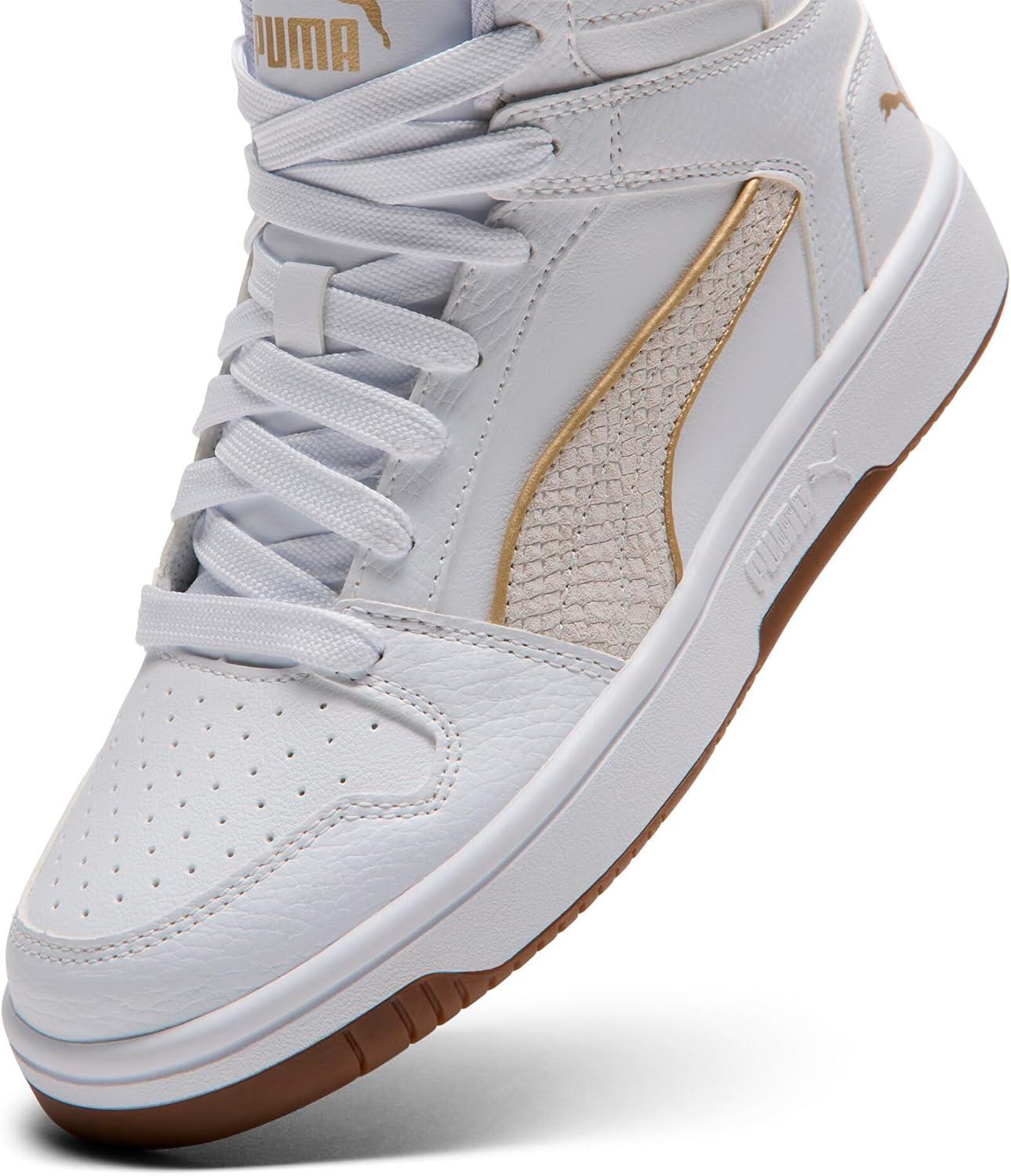 image:imagePuma Womens Rebound Layup Luster Mid ShoesWhitegold Ah25