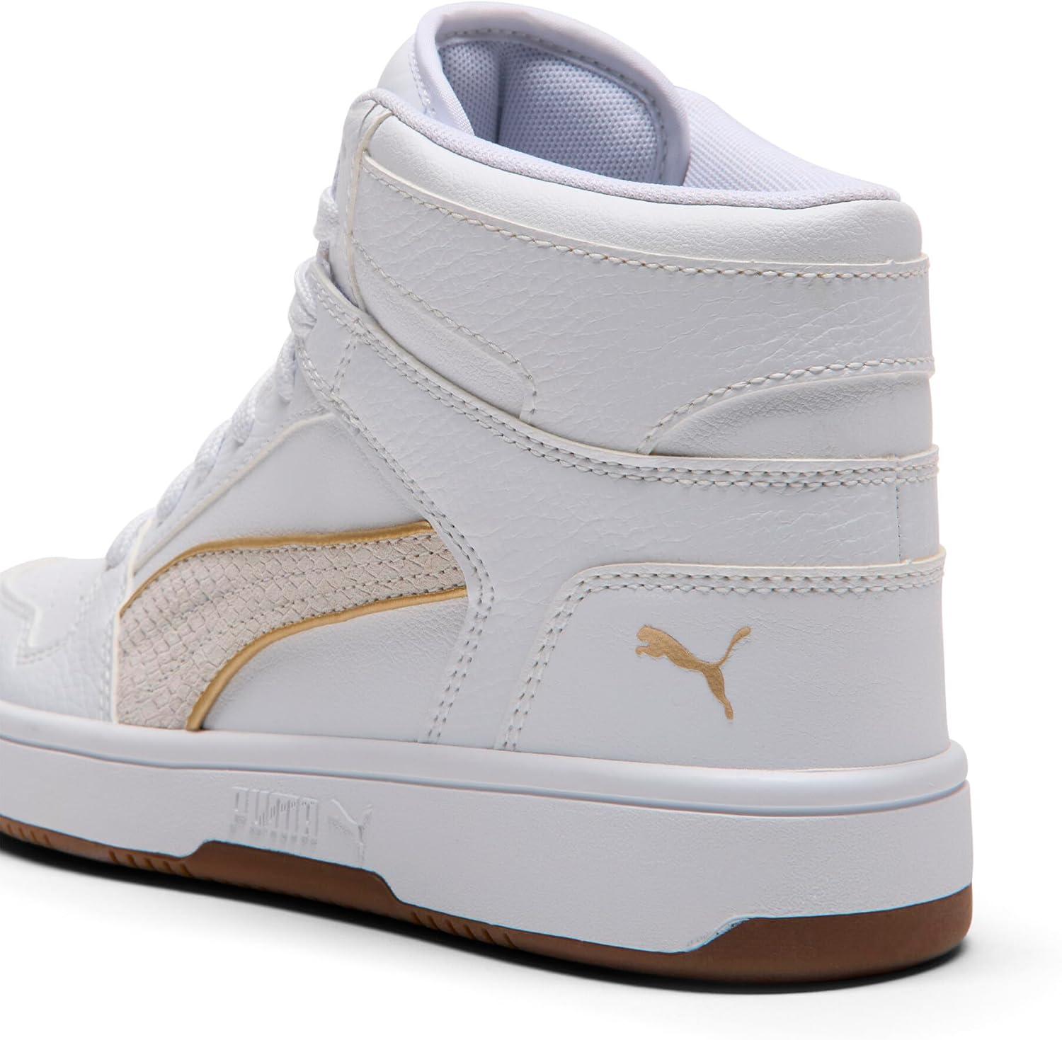 image:imagePuma Womens Rebound Layup Luster Mid ShoesWhitegold Ah25