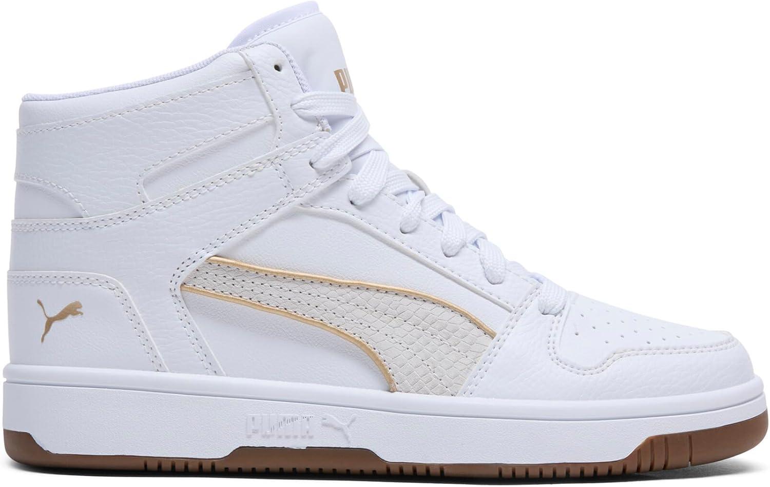 image:imagePuma Womens Rebound Layup Luster Mid ShoesWhitegold Ah25