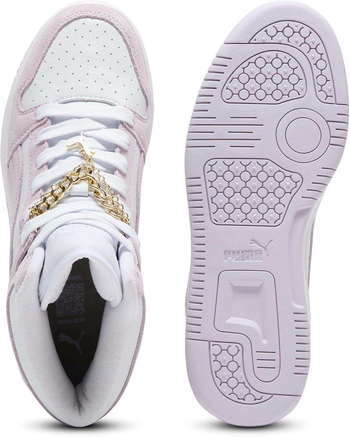 image:imagePuma Womens Rebound Layup Luster Mid ShoesWhitelilac Frost