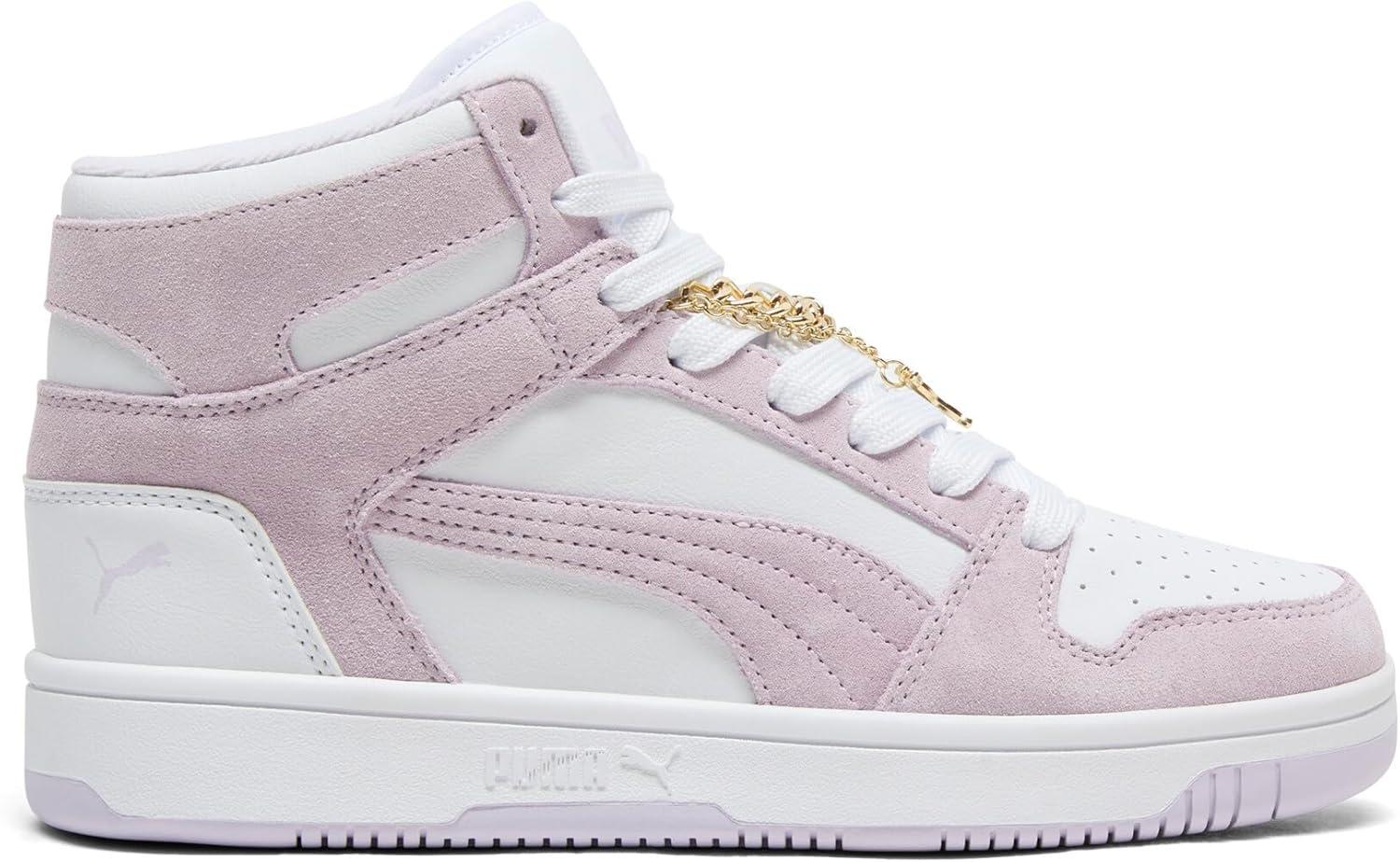 image:imagePuma Womens Rebound Layup Luster Mid ShoesWhitelilac Frost