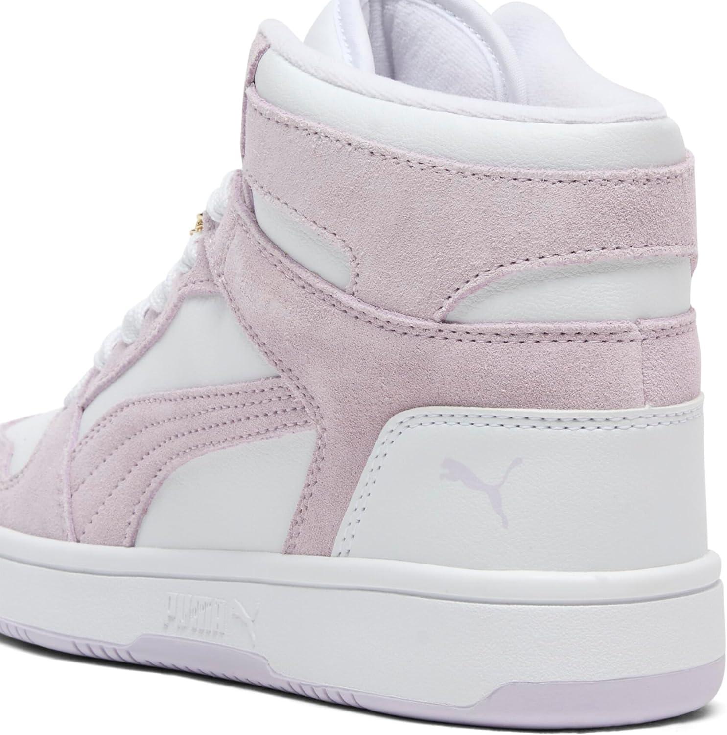 image:imagePuma Womens Rebound Layup Luster Mid ShoesWhitelilac Frost