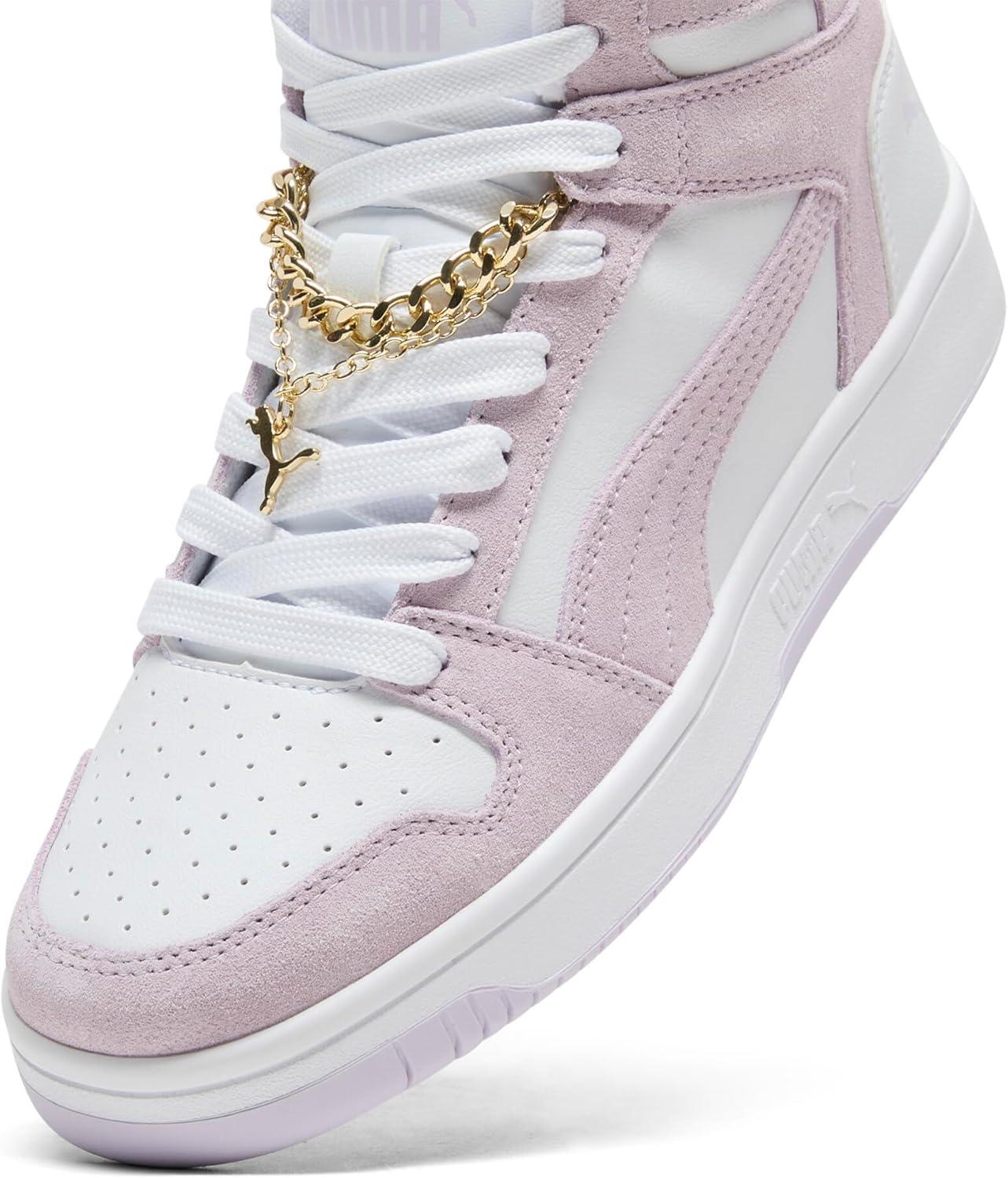 image:imagePuma Womens Rebound Layup Luster Mid ShoesWhitelilac Frost