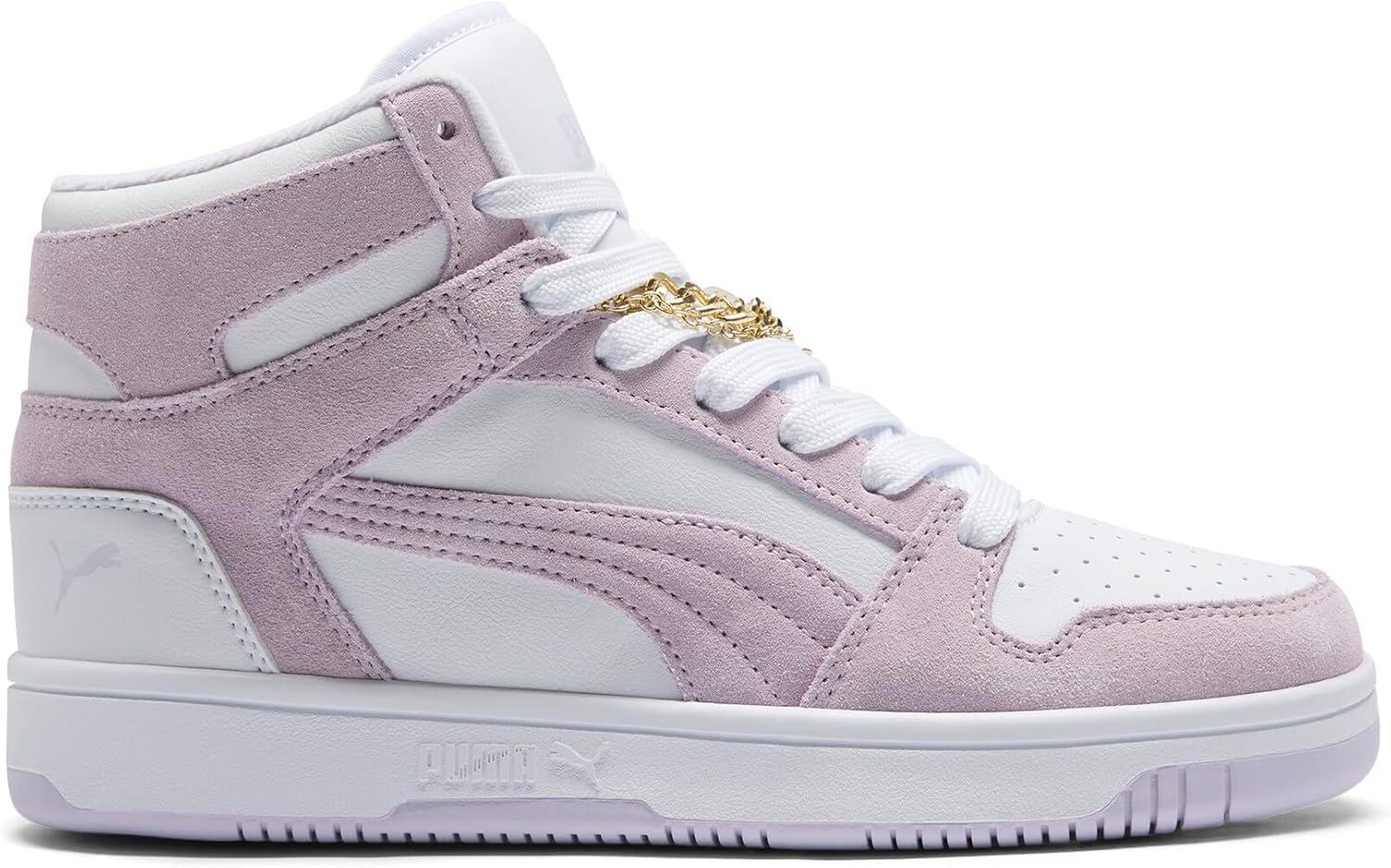 image:imagePuma Womens Rebound Layup Luster Mid ShoesWhitelilac Frost