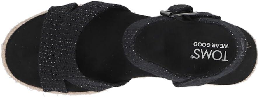 image:imageTOMS Womens Audrey Ankle Strap Platform Wedge SandalBlack