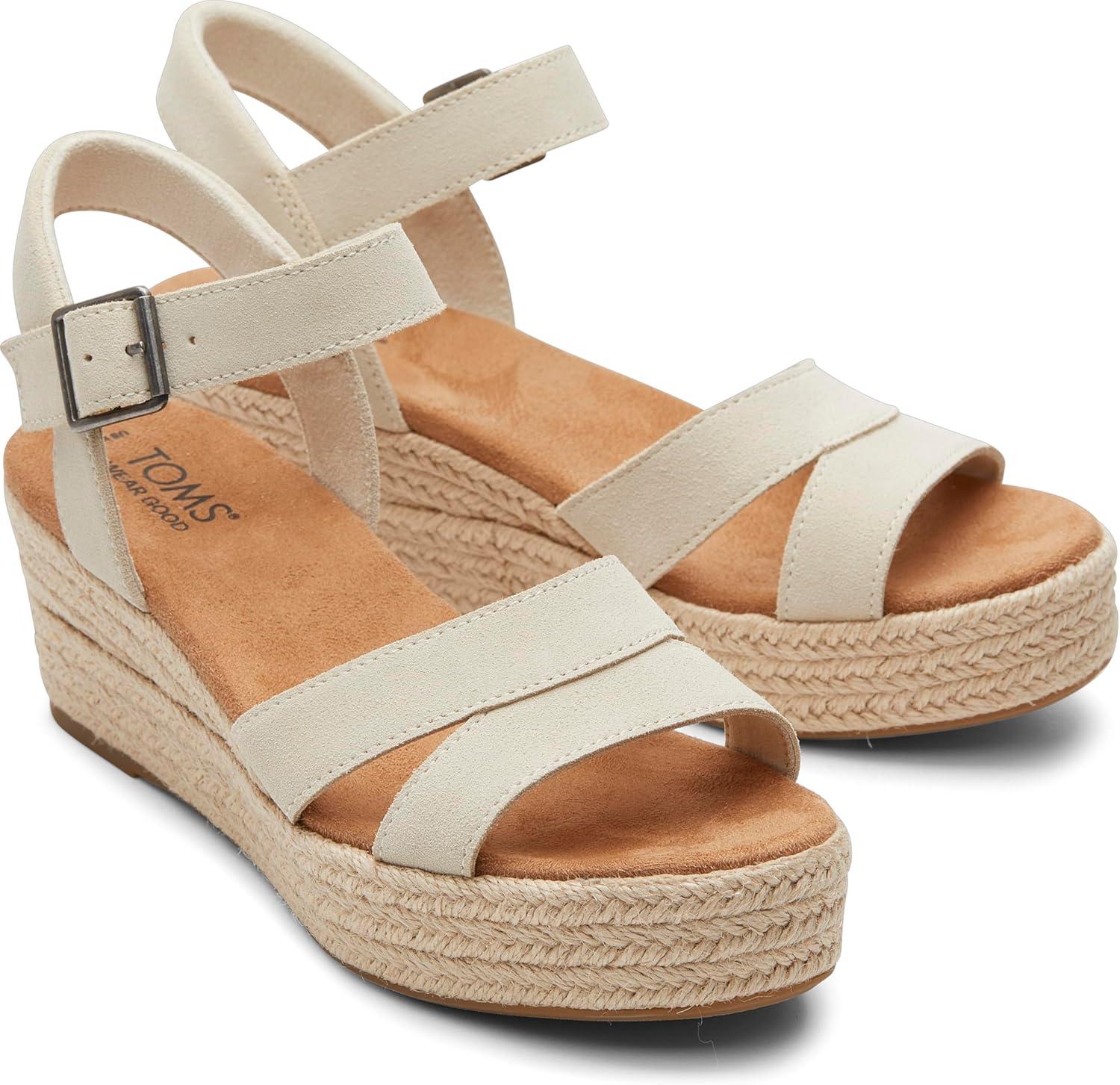 image:imageTOMS Womens Audrey Ankle Strap Platform Wedge SandalNatural