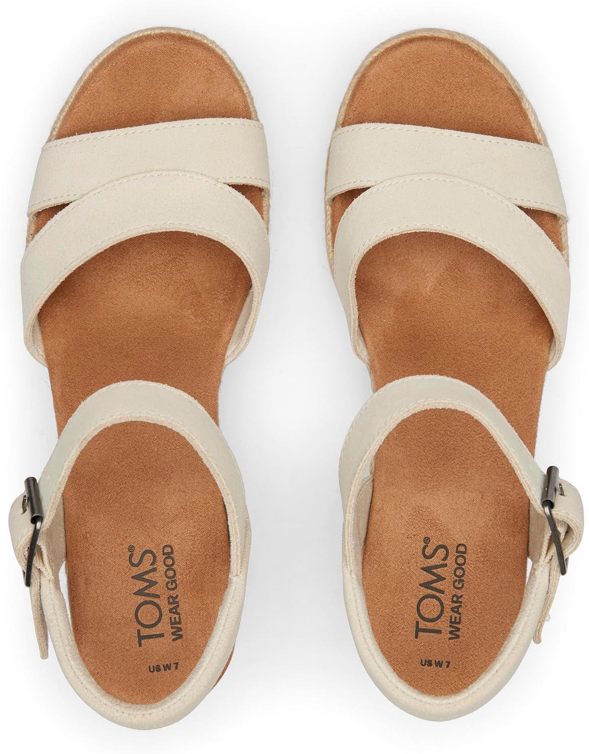 image:imageTOMS Womens Audrey Ankle Strap Platform Wedge SandalNatural