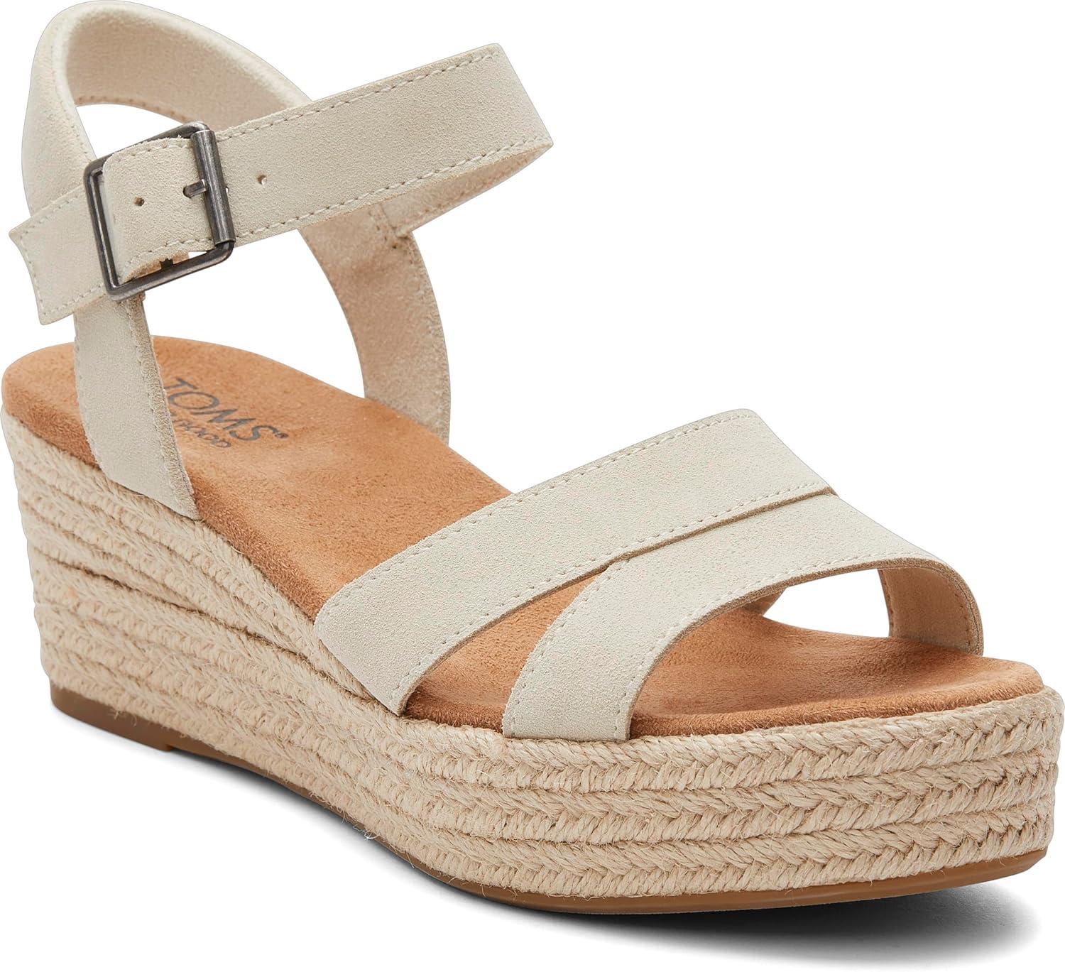 image:imageTOMS Womens Audrey Ankle Strap Platform Wedge SandalNatural