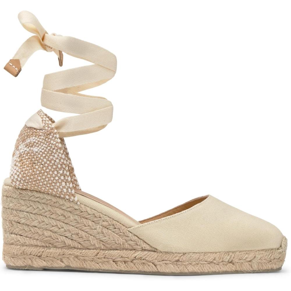image:imageCastaer Espadrille with Wedge Carina Made in Canvas 7 cm WomanIvory