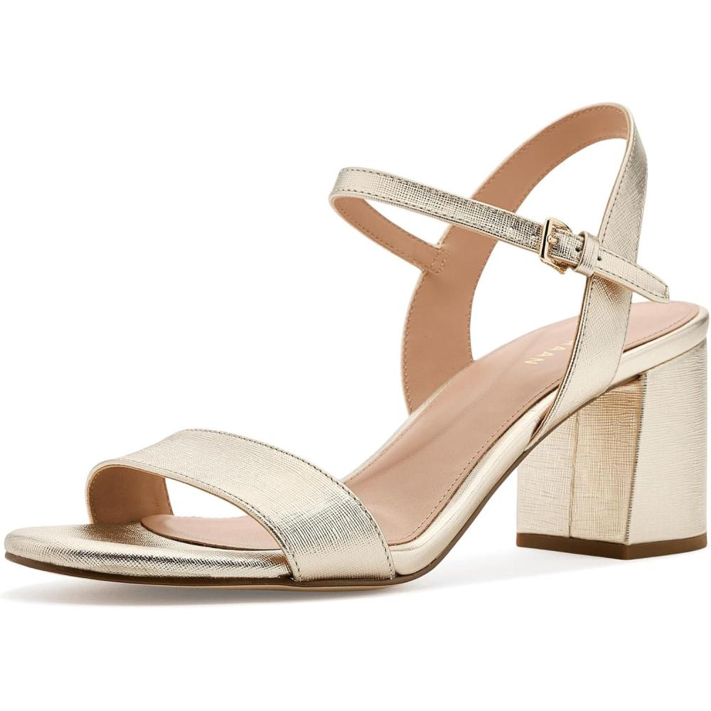 image:imageCole Haan Womens Josie Block Heel SandalSoft Gold Leather
